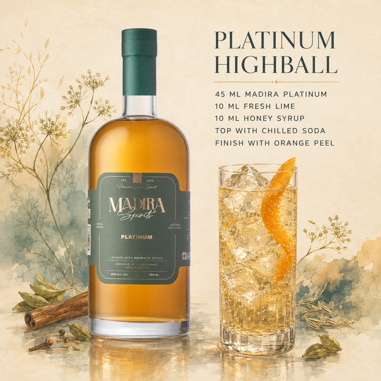 Platinum Highball made with Madirraa Platinum