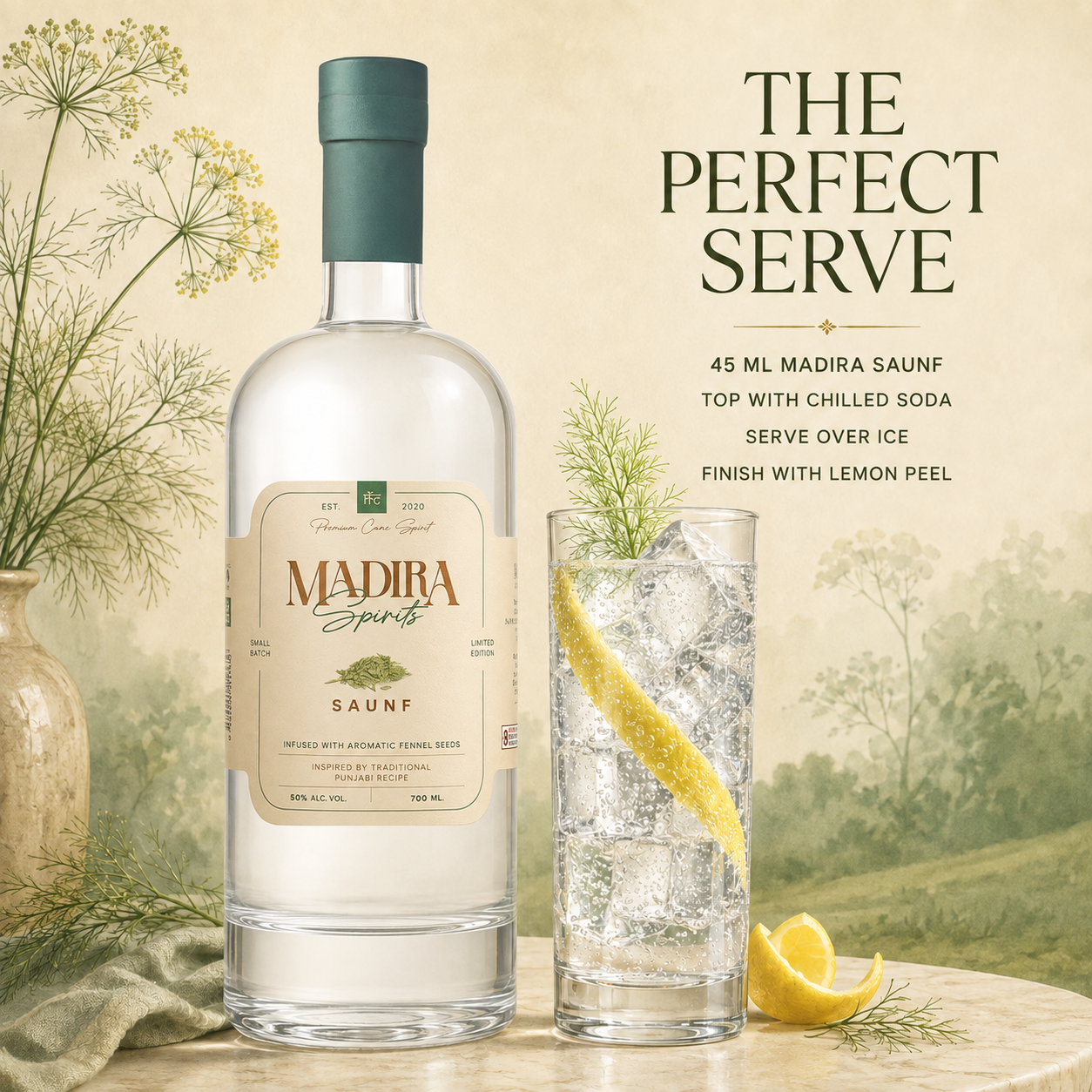 The Perfect Serve made with Madirraa Saunf